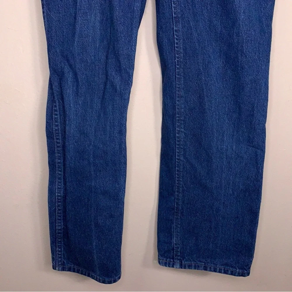 Actual 37x33 Wrangler Slim Fit Blue Denim Jeans 36MWZ Western Bootcut Cowboy Cut